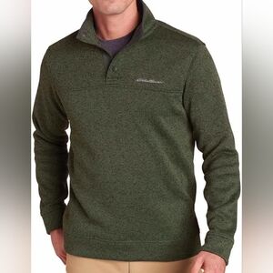 Eddie Bauer Men’s Radiator Fleece Quarter Snap Pullover Hunter Green XL (Sku A9)